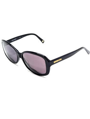 Nine West Designer Ladies Glossy Black / Purple Tinted Sunglasses